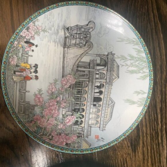 Pair Imperial Jingdezhen Porcelain Legends Of West Lake Lady White & Marble Boat - Picture 3 of 6